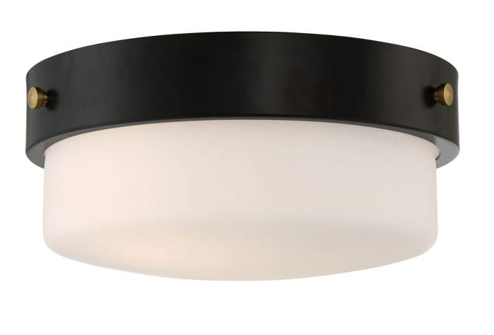 Craftmade X3214-FB Two Light Flushmount, Flat Black