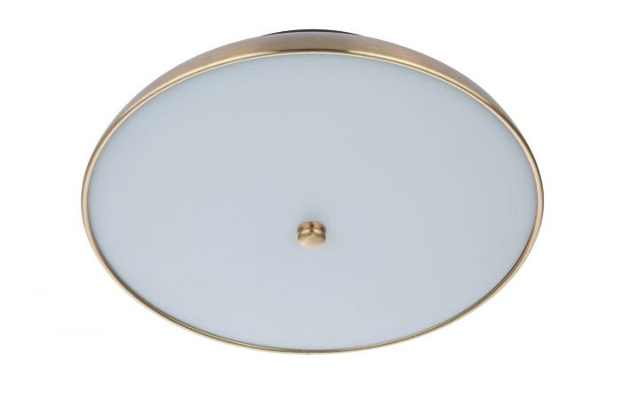 Craftmade X6813-FBSB-LED LED Flushmount, Flat Black/Satin Brass
