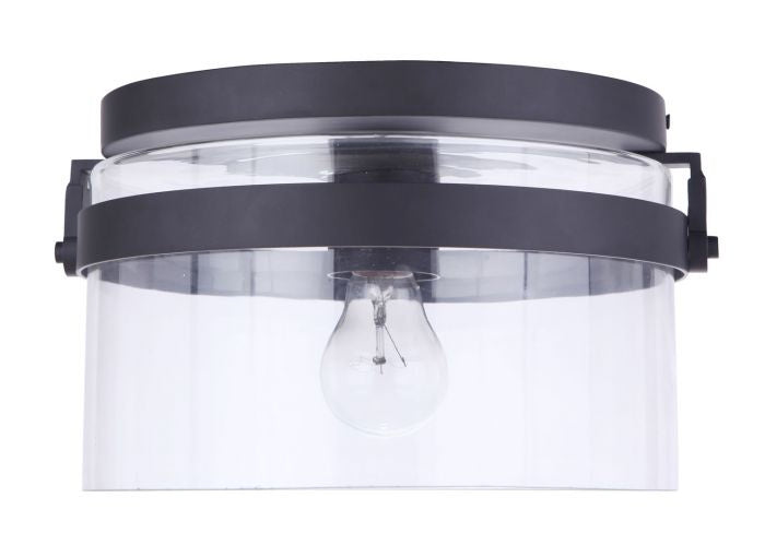 Craftmade ZA3337-MN One Light Outdoor Flush Mount, Midnight