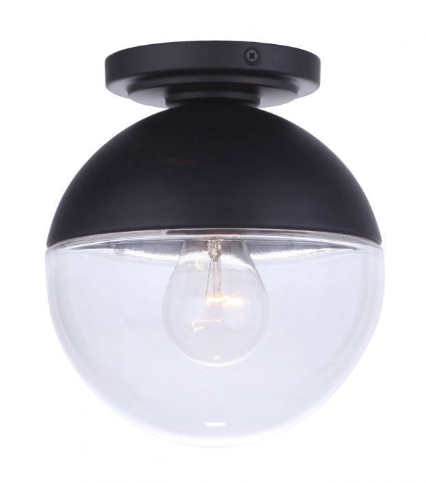 Craftmade ZA3417-MN One Light Outdoor Flush Mount, Midnight