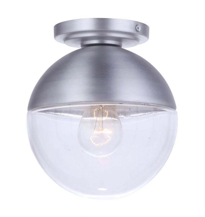 Craftmade ZA3417-SA One Light Outdoor Flush Mount, Satin Aluminum