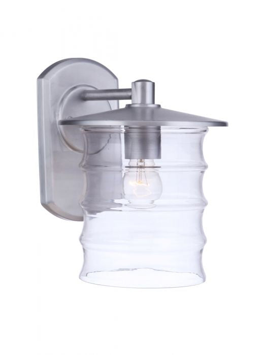 Craftmade ZA3624-SA One Light Outdoor Wall Mount, Satin Aluminum