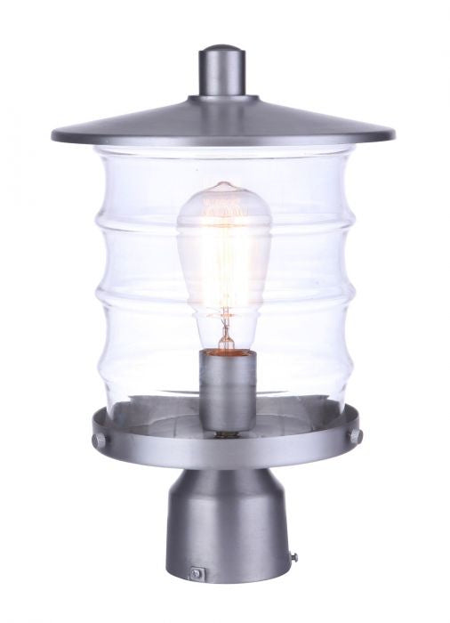 Craftmade ZA3625-SA One Light Outdoor Post Mount, Satin Aluminum