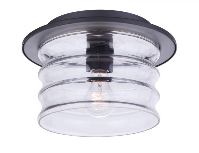 Craftmade ZA3637-MN One Light Outdoor Flush Mount, Midnight