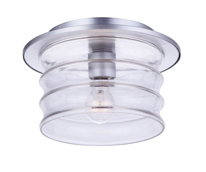 Craftmade ZA3637-SA One Light Outdoor Flush Mount, Satin Aluminum