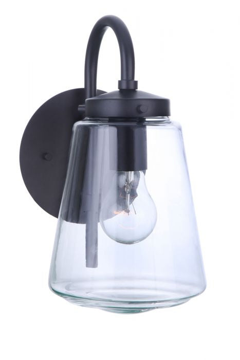 Craftmade ZA3804-MN One Light Outdoor Wall Mount, Midnight
