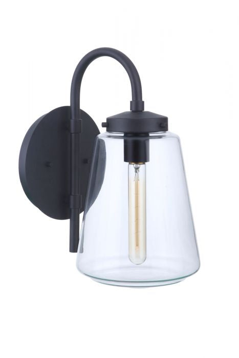 Craftmade ZA3814-MN One Light Outdoor Wall Mount, Midnight