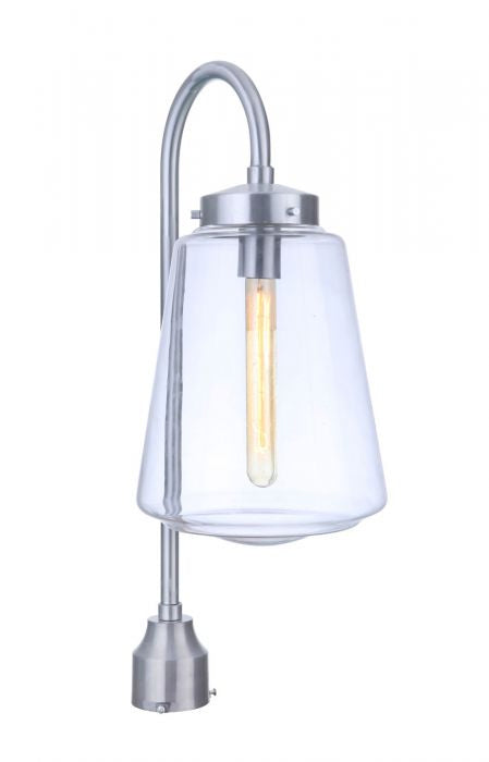Craftmade ZA3825-SA One Light Outdoor Post Mount, Satin Aluminum
