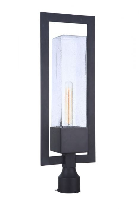 Craftmade ZA4025-MN One Light Outdoor Post Mount, Midnight