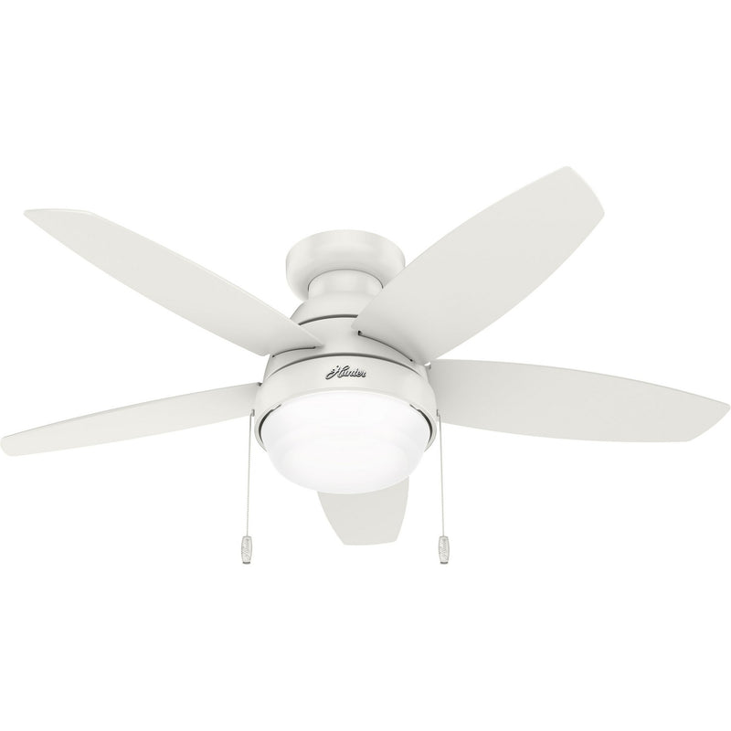 Hunter 51224 44" Ceiling Fan, Fresh White