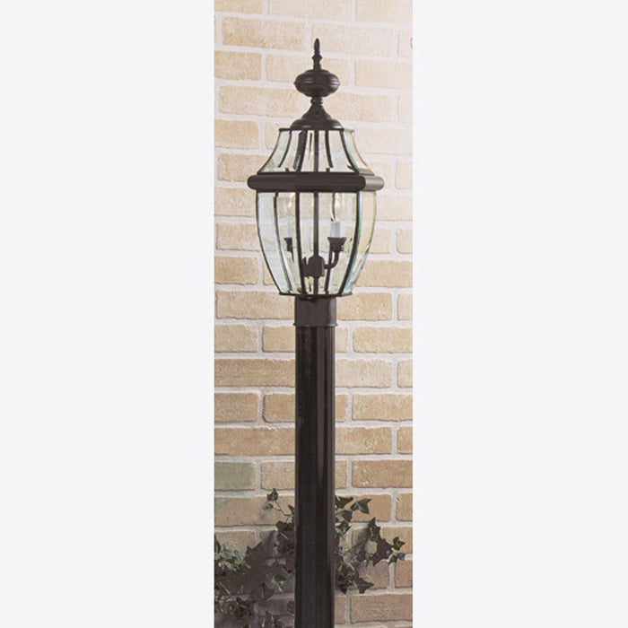Quoizel NY9042K Two Light Outdoor Post Mount, Mystic Black