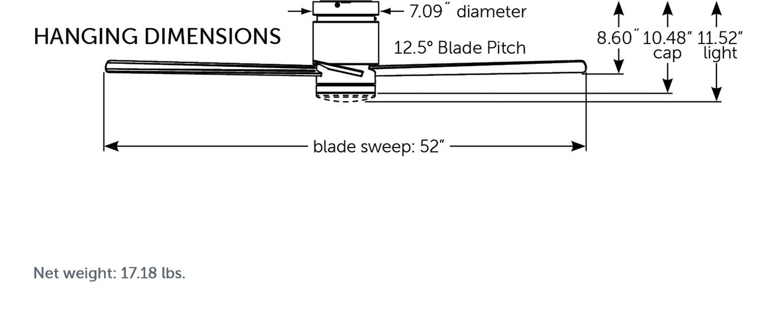 Fanimation FPS8553MW 52" Ceiling Fan, Matte White