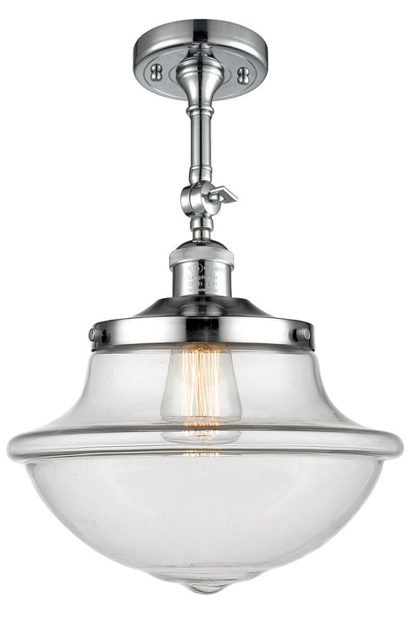 Innovations 201F-PC-G542 One Light Semi-Flush Mount, Polished Chrome