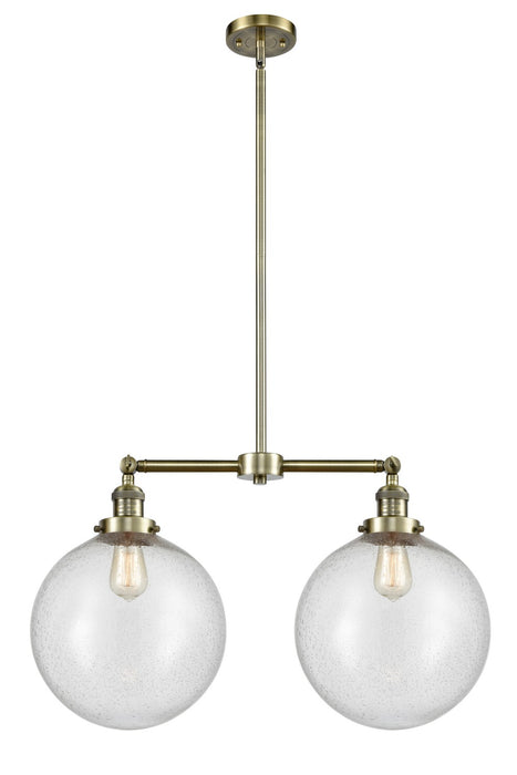 Innovations 209-AB-G204-12-LED LED Island Pendant, Antique Brass