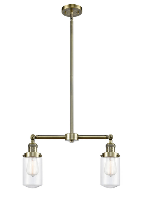 Innovations 209-AB-G312-LED LED Island Pendant, Antique Brass