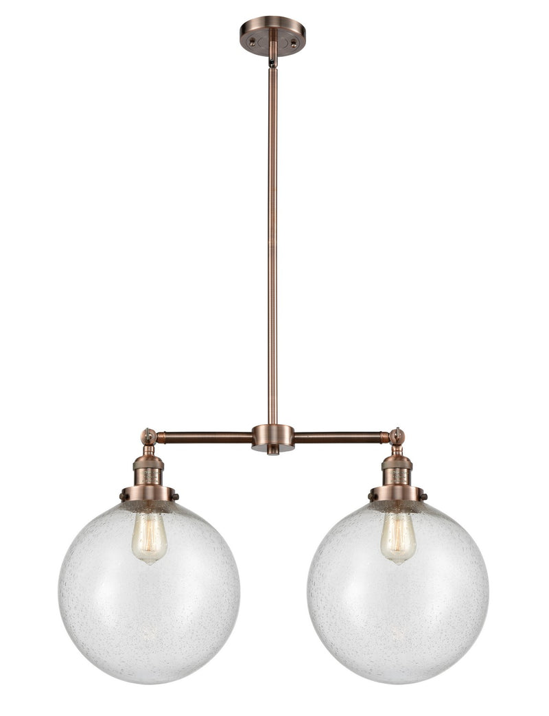 Innovations 209-AC-G204-12-LED LED Island Pendant, Antique Copper