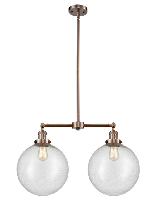 Innovations 209-AC-G204-12-LED LED Island Pendant, Antique Copper