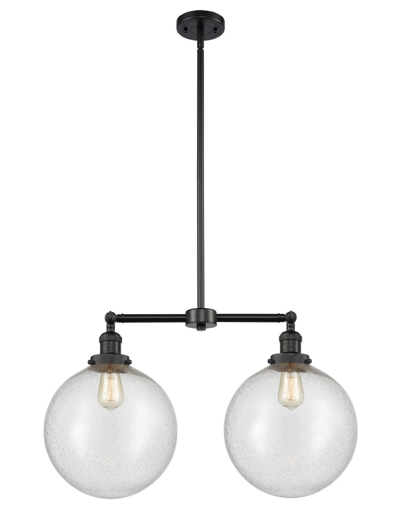 Innovations 209-BK-G204-12-LED LED Island Pendant, Matte Black