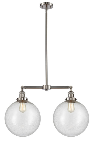 Innovations 209-SN-G204-12-LED LED Island Pendant, Brushed Satin Nickel