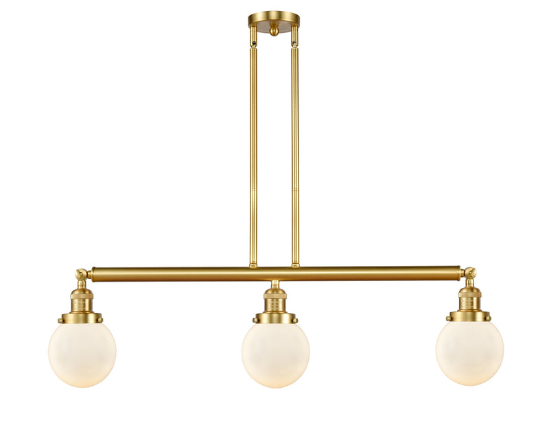 Innovations 213-SG-G201-6-LED LED Island Pendant, Satin Gold