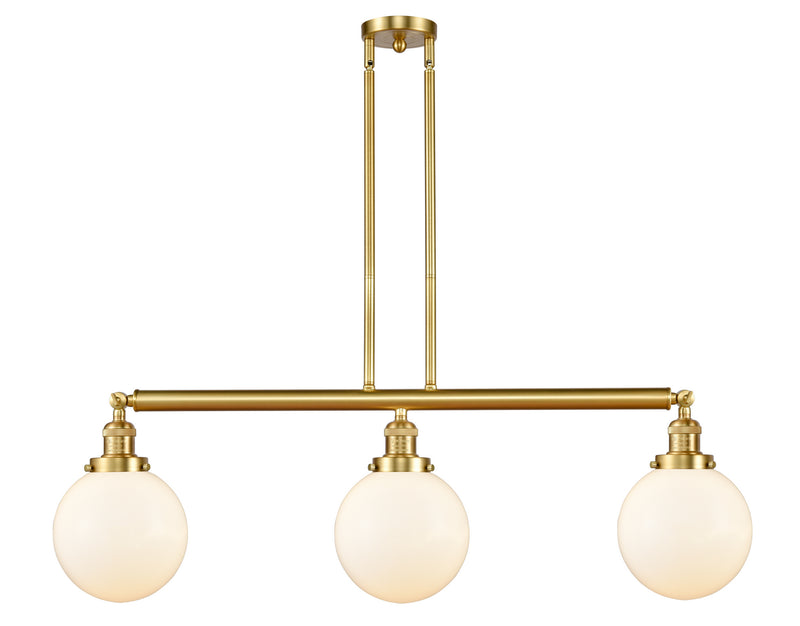 Innovations 213-SG-G201-8-LED LED Island Pendant, Satin Gold