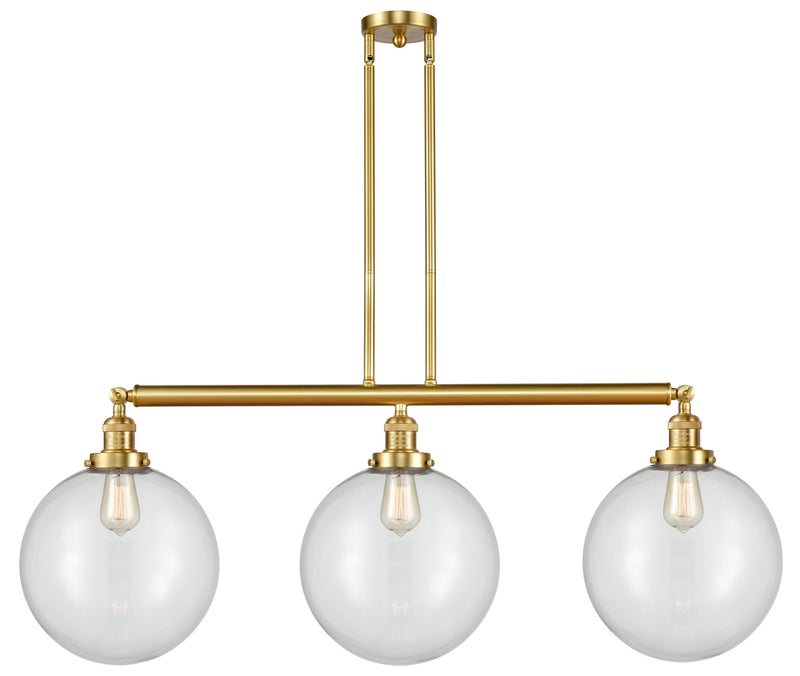 Innovations 213-SG-G202-12-LED LED Island Pendant, Satin Gold