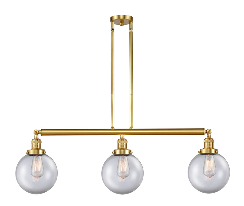 Innovations 213-SG-G202-8-LED LED Island Pendant, Satin Gold