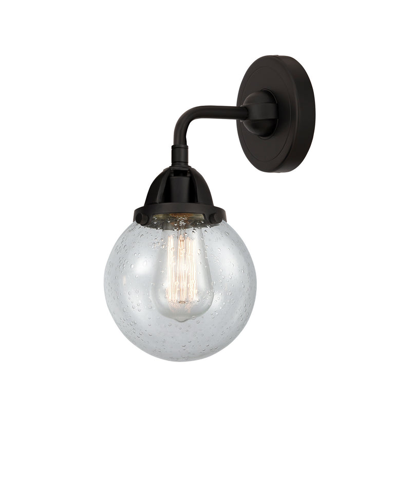 Innovations 288-1W-BK-G204-6 One Light Wall Sconce, Matte Black