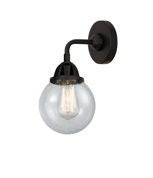 Innovations 288-1W-BK-G204-6 One Light Wall Sconce, Matte Black