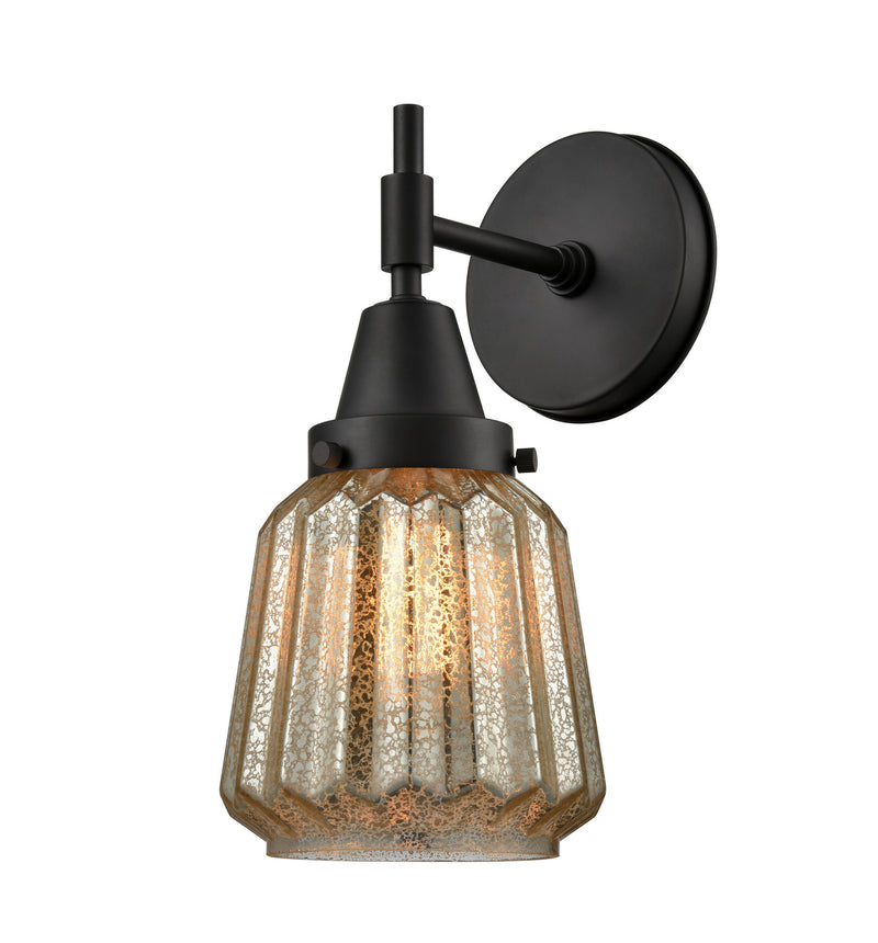 Innovations 447-1W-BK-G146-LED LED Wall Sconce, Matte Black