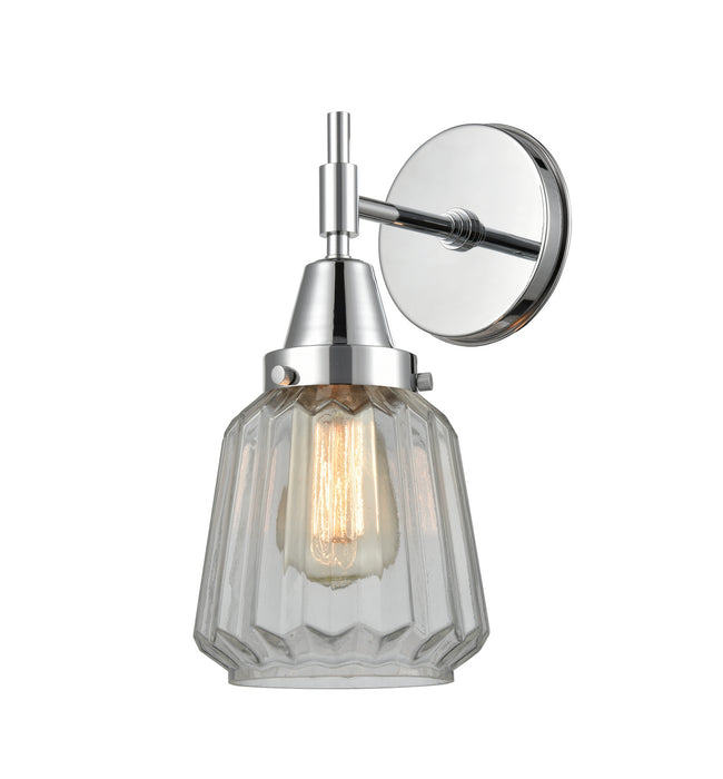 Innovations 447-1W-PC-G142 One Light Wall Sconce, Polished Chrome