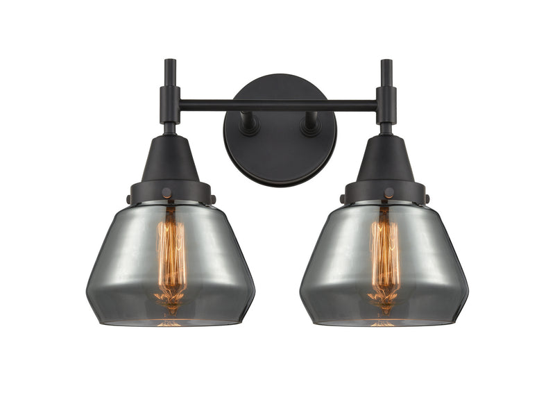 Innovations 447-2W-BK-G173 Two Light Bath Vanity, Matte Black