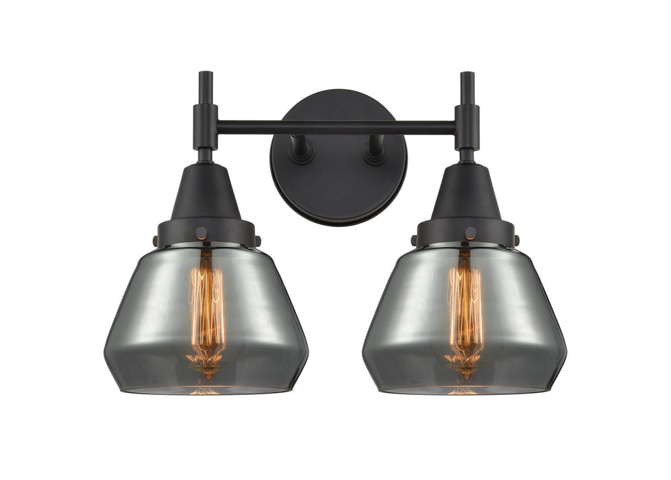 Innovations 447-2W-BK-G173 Two Light Bath Vanity, Matte Black