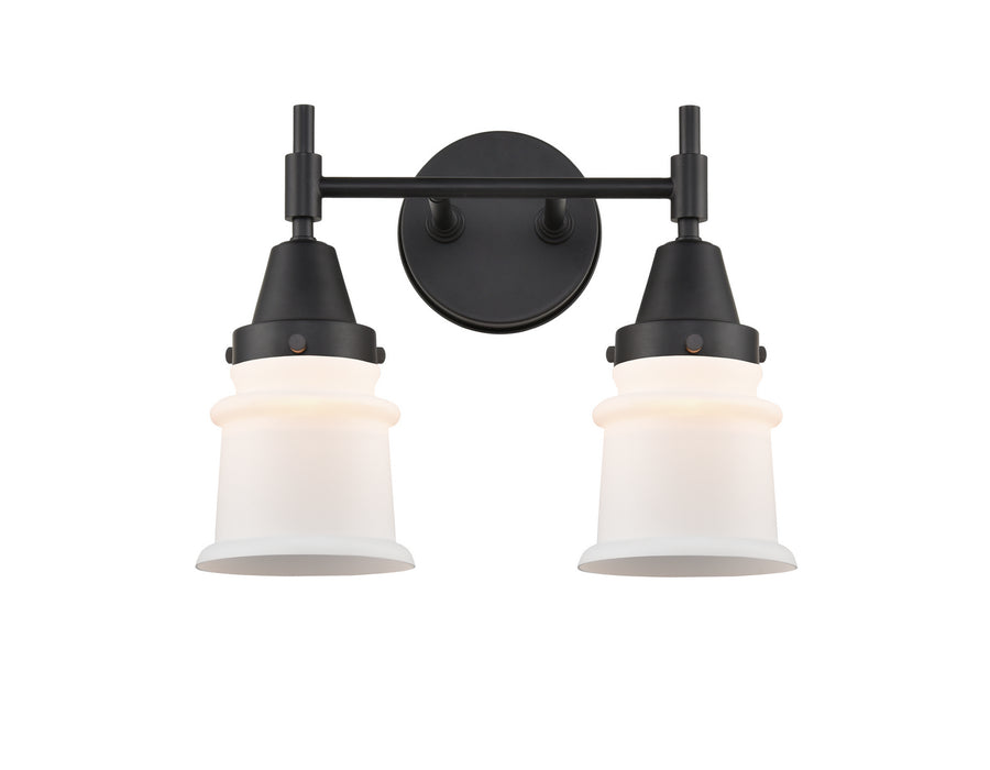 Innovations 447-2W-BK-G181S Two Light Bath Vanity, Matte Black