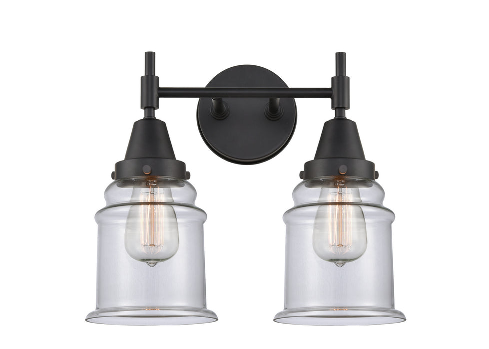 Innovations 447-2W-BK-G182 Two Light Bath Vanity, Matte Black