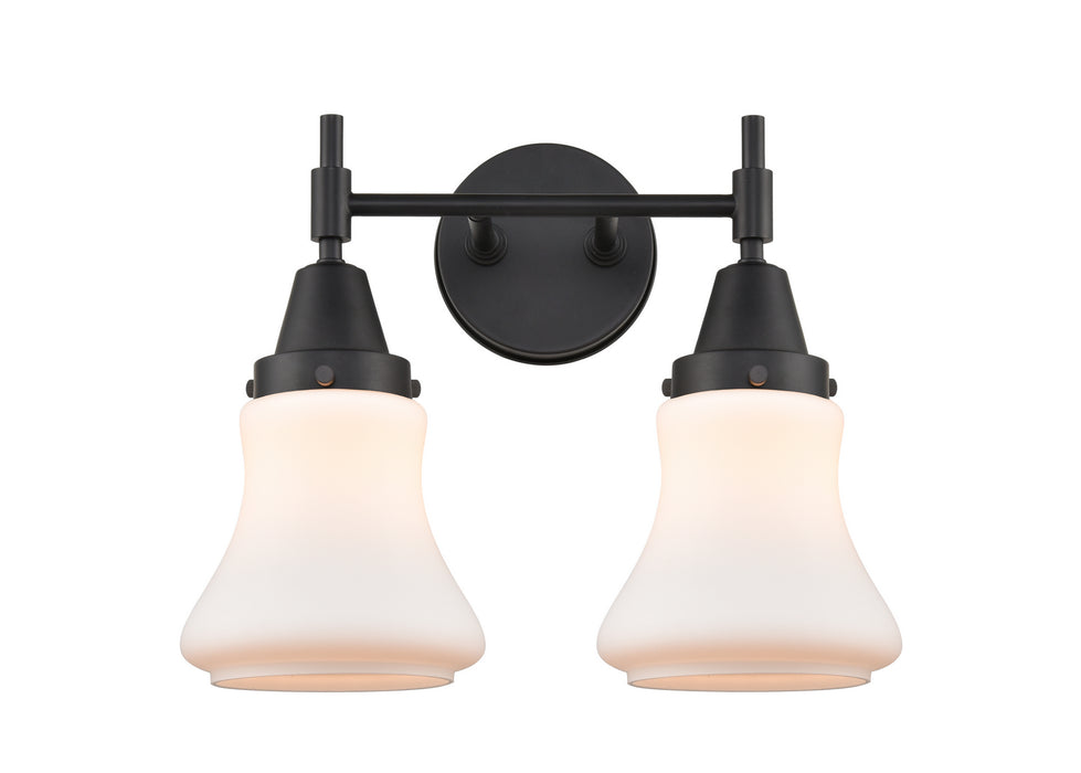 Innovations 447-2W-BK-G191 Two Light Bath Vanity, Matte Black