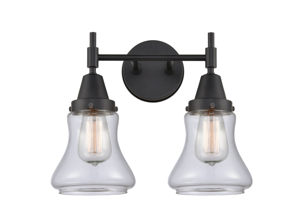 Innovations 447-2W-BK-G192 Two Light Bath Vanity, Matte Black