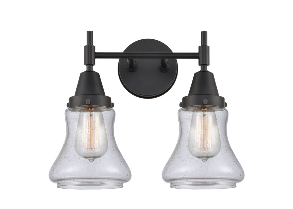 Innovations 447-2W-BK-G194 Two Light Bath Vanity, Matte Black