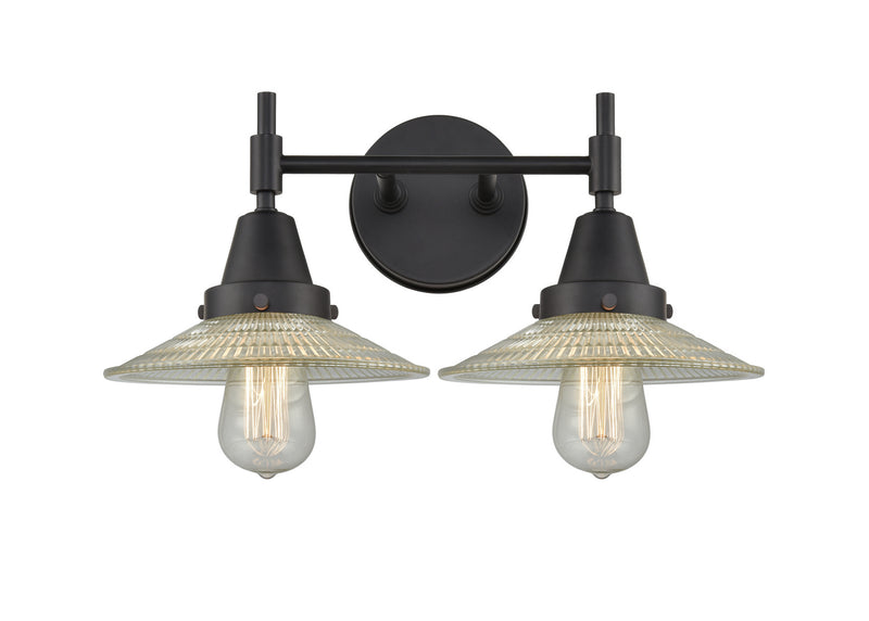 Innovations 447-2W-BK-G2 Two Light Bath Vanity, Matte Black