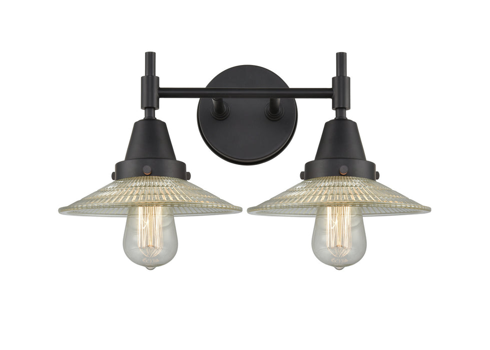 Innovations 447-2W-BK-G2 Two Light Bath Vanity, Matte Black