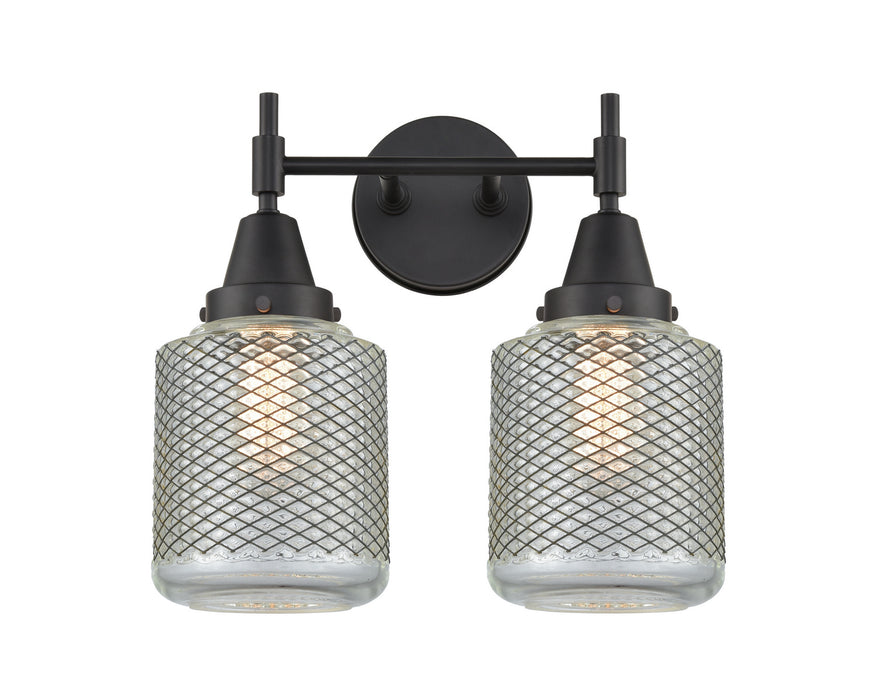 Innovations 447-2W-BK-G262 Two Light Bath Vanity, Matte Black