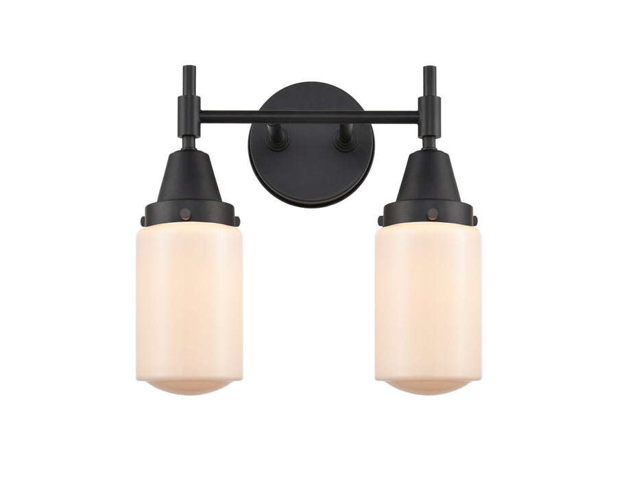 Innovations 447-2W-BK-G311 Two Light Bath Vanity, Matte Black
