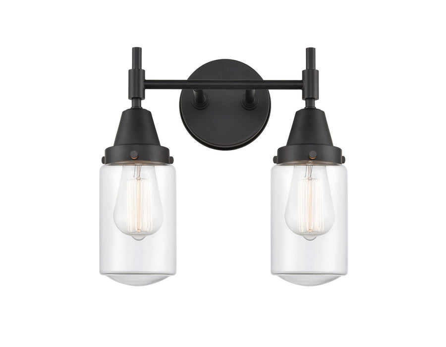 Innovations 447-2W-BK-G312 Two Light Bath Vanity, Matte Black
