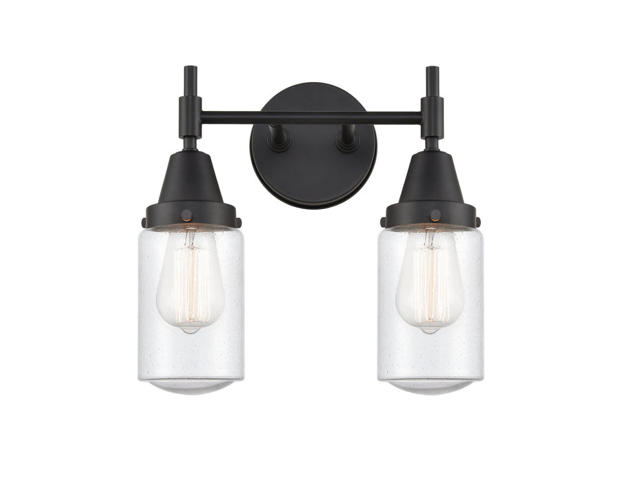 Innovations 447-2W-BK-G314 Two Light Bath Vanity, Matte Black