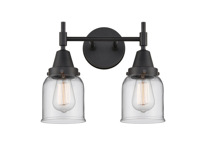 Innovations 447-2W-BK-G52 Two Light Bath Vanity, Matte Black