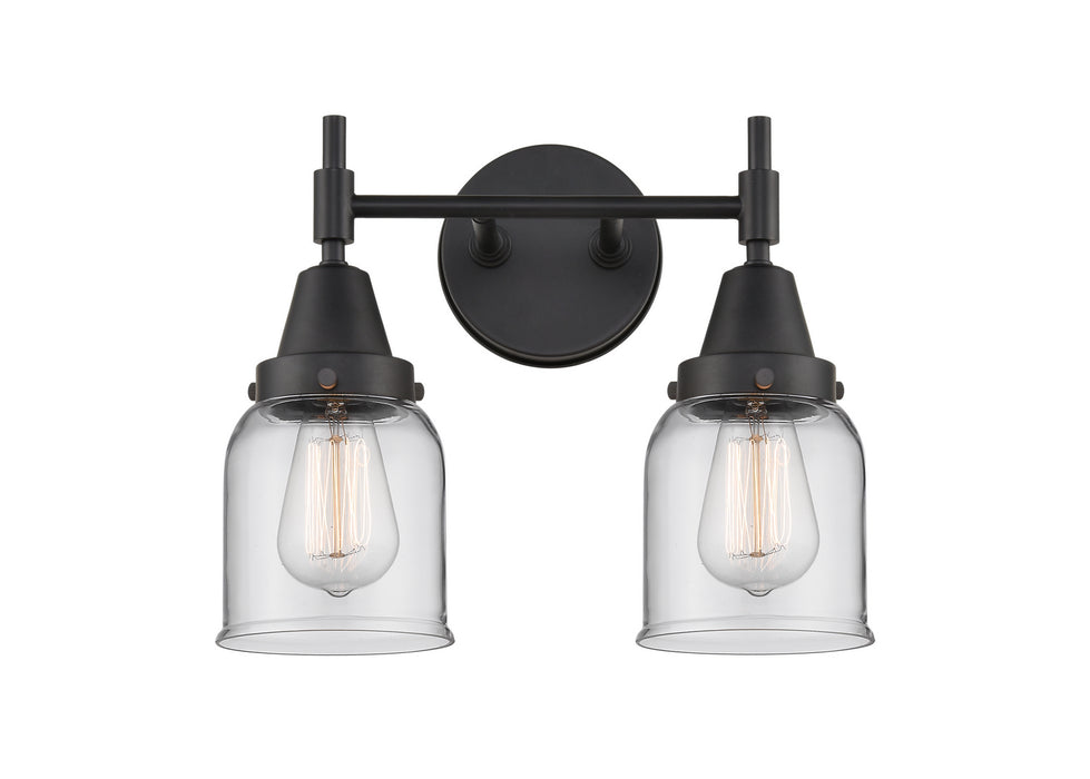 Innovations 447-2W-BK-G52 Two Light Bath Vanity, Matte Black