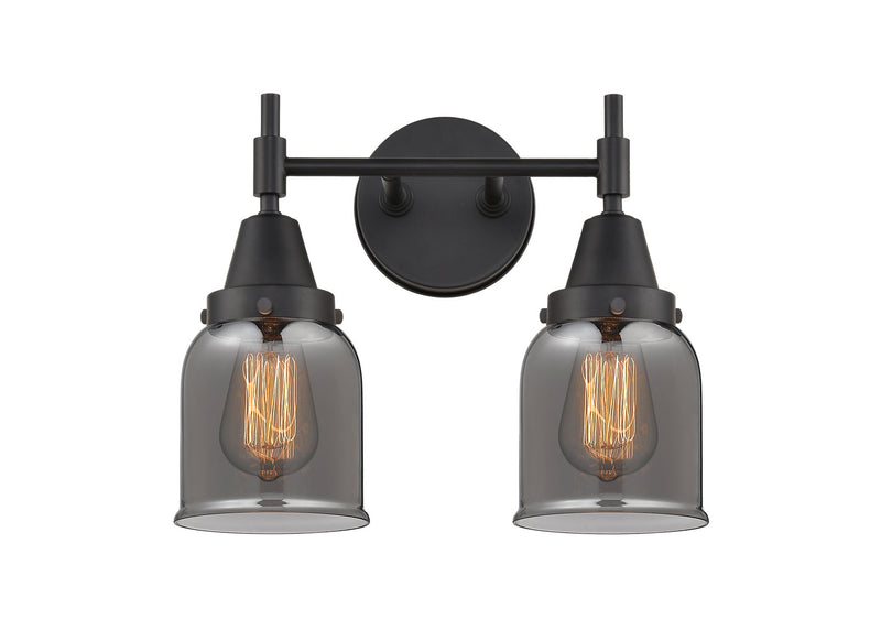 Innovations 447-2W-BK-G53 Two Light Bath Vanity, Matte Black