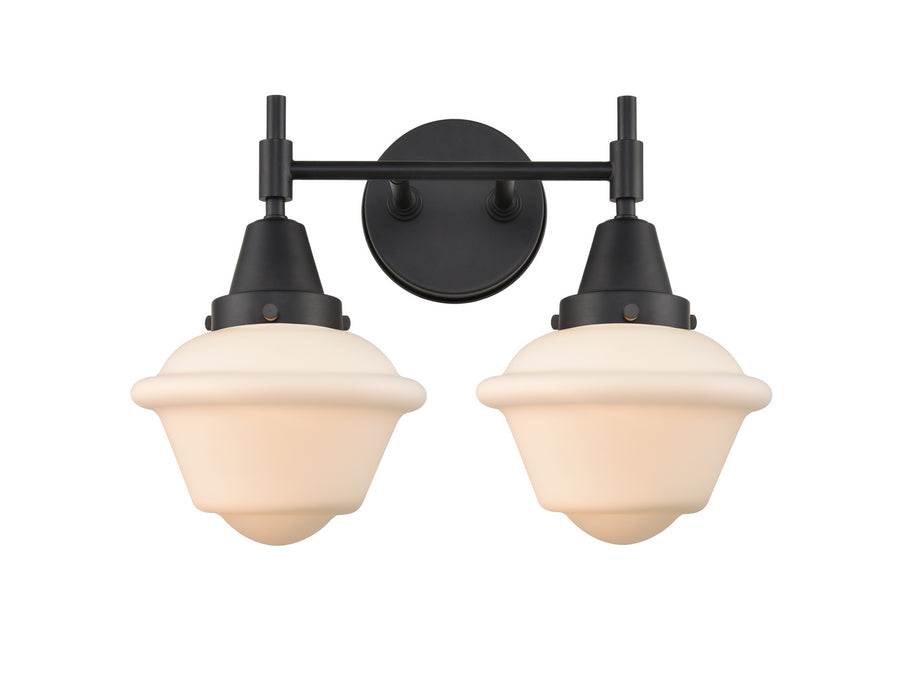 Innovations 447-2W-BK-G531 Two Light Bath Vanity, Matte Black