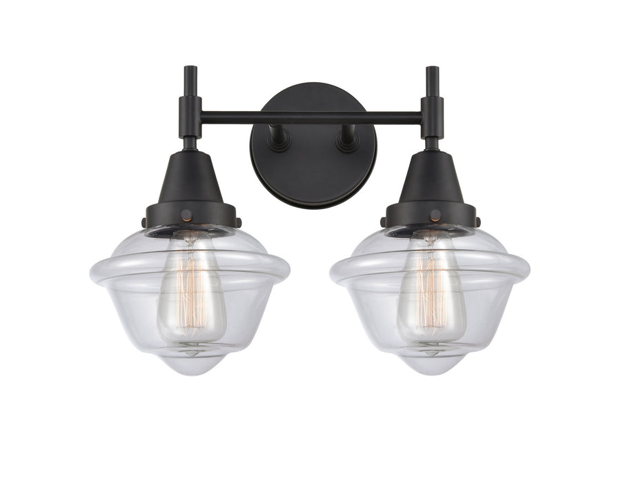 Innovations 447-2W-BK-G532 Two Light Bath Vanity, Matte Black