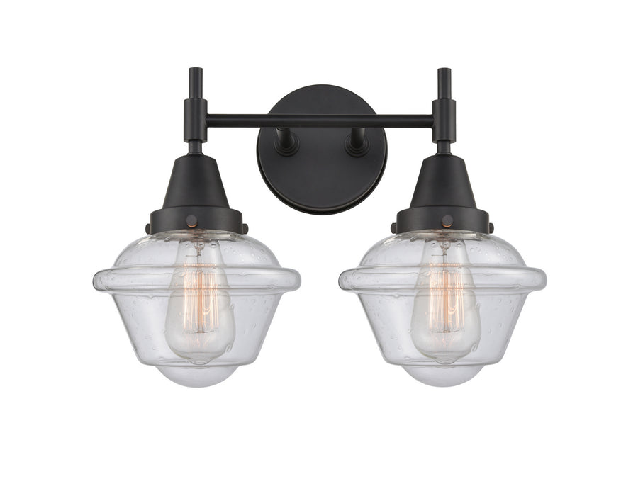 Innovations 447-2W-BK-G534 Two Light Bath Vanity, Matte Black